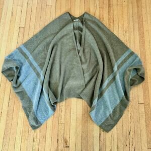 Velvet wrap by Graham & Spencer Harper Open Front Tan and Gray XS